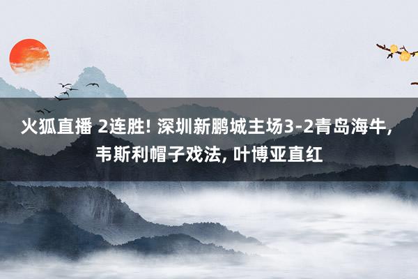 火狐直播 2连胜! 深圳新鹏城主场3-2青岛海牛， 韦斯利帽子戏法， 叶博亚直红