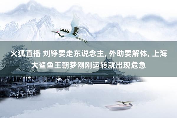 火狐直播 刘铮要走东说念主， 外助要解体， 上海大鲨鱼王朝梦刚刚运转就出现危急
